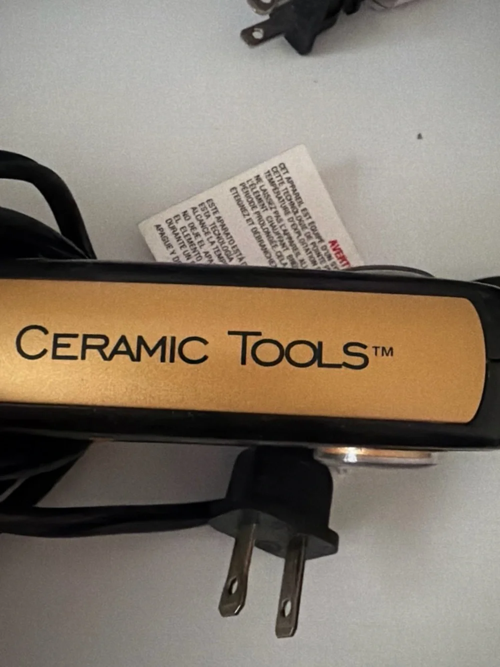 Sleek Black and Gold Hair Straightener - Professional Flat Iron